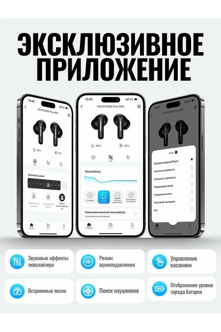 Беспроводные наушники Hoco EQ34 Plus Rima (белый) 7