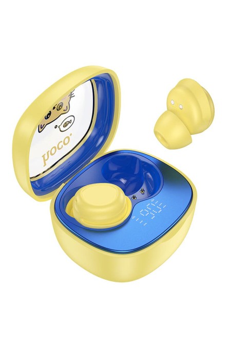 Беспроводные наушники HOCO EW111 Friendly (желтый/синий) 