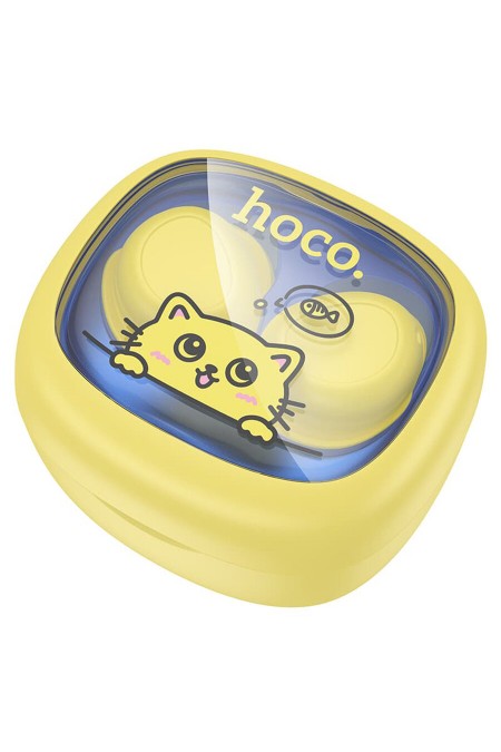 Беспроводные наушники HOCO EW111 Friendly (желтый/синий) 1