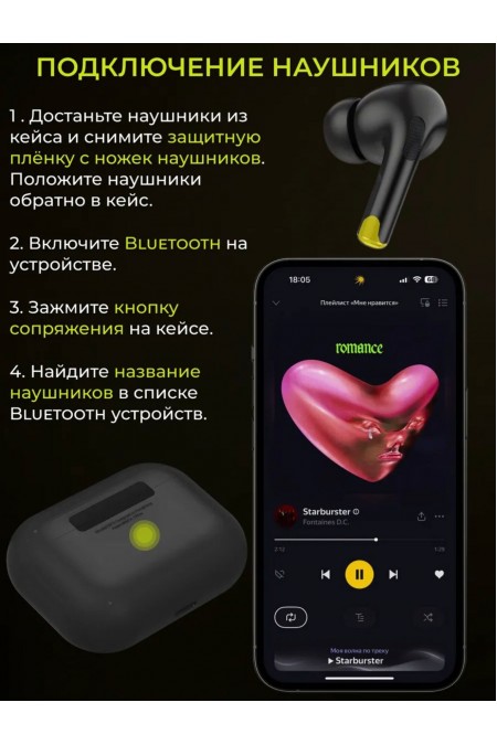 Беспроводные наушники Hoco EW77 (черный) 5