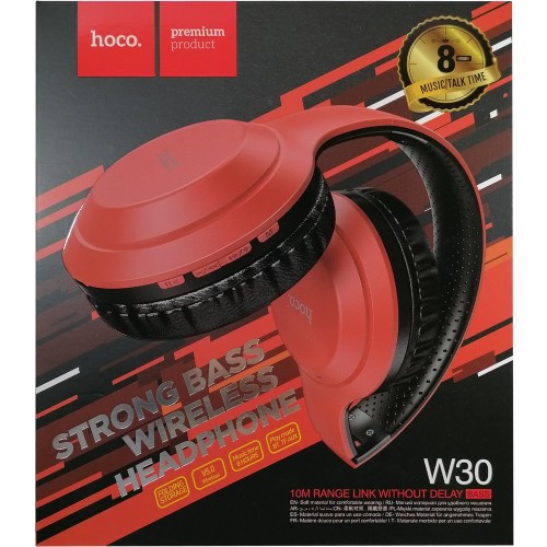 Беспроводные наушники Hoco W30 Fun move (красный/черный) 1