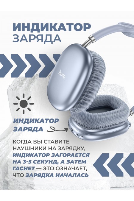 Беспроводные наушники Hoco W35 Air (синий) 5