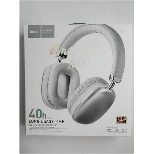 Беспроводные наушники Hoco W35 Free Music (белый/серебристый) 