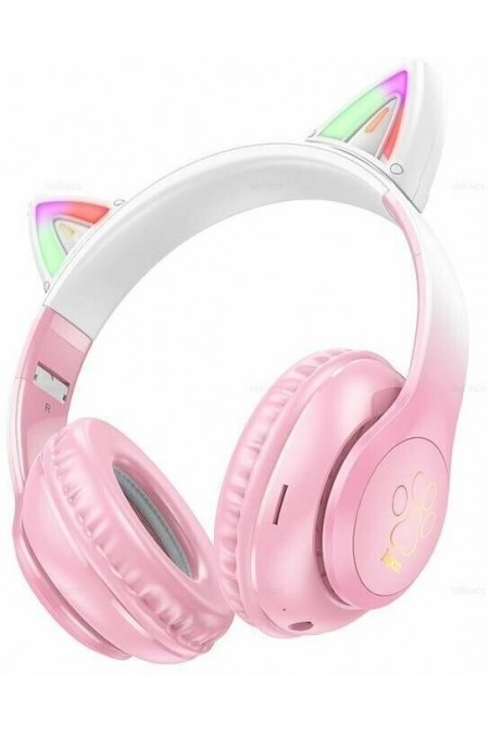 Беспроводные наушники Hoco W42 Cat (розовый) 
