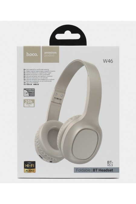 Беспроводные наушники Hoco W46 (молочно-белый) 2