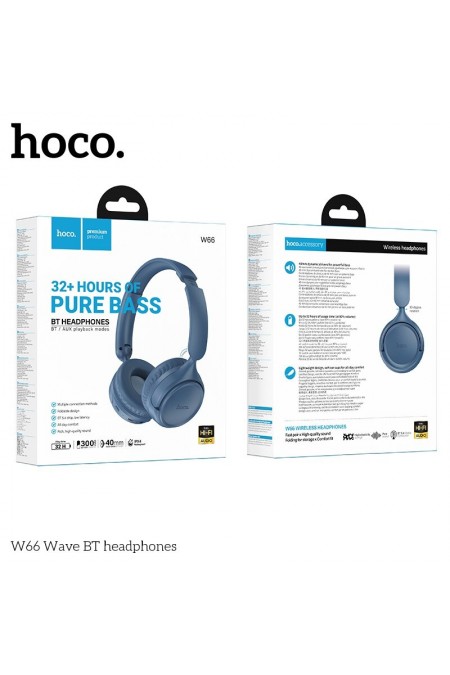 Беспроводные наушники HOCO W66 Wave (голубой) 2