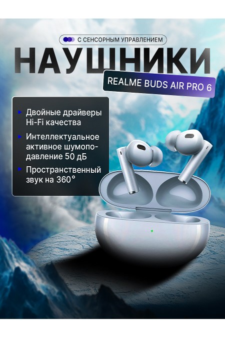 Беспроводные наушники Realme Buds Air 6 Pro (RMA2401) (светло-голубой) 