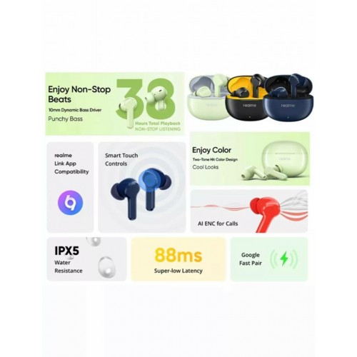 Беспроводные наушники Realme Buds T110 (RMA2306) (синий) 4