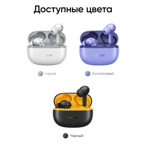 Беспроводные наушники Realme Buds T200 Lite (черный/оранжевый) 4
