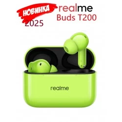 Беспроводные наушники Realme Buds T200 (зеленый/черный)