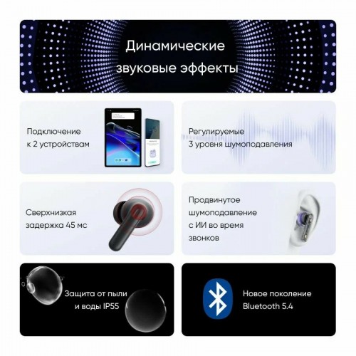 Беспроводные наушники Realme Buds T310 RMA2303 (черный) 2