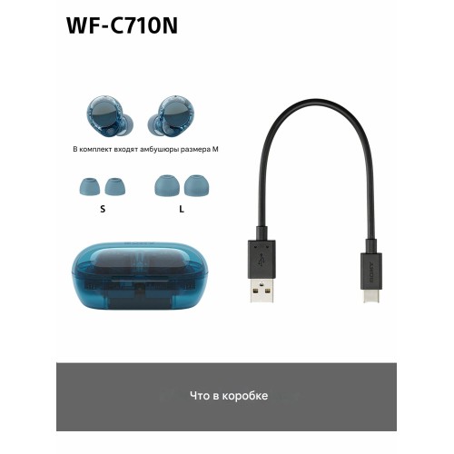 Беспроводные наушники SONY WF-C710N (синий) 8