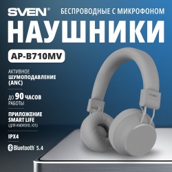 Беспроводные наушники SVEN AP-B710MV (SV-022693) (серый)