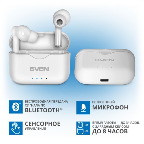 Беспроводные наушники SVEN E-701BT (белый) 4