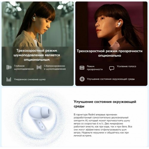 Беспроводные наушники Xiaomi Redmi Buds 5 M2316E1 (BHR7628GL) (белый) 5