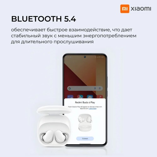 Беспроводные наушники Xiaomi Redmi Buds 6 Play M2420E1 (BHR8773GL) (белый) 2