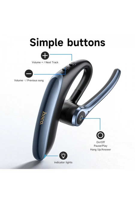 Bluetooth-гарнитура HOCO E90 (черный/синий) 6