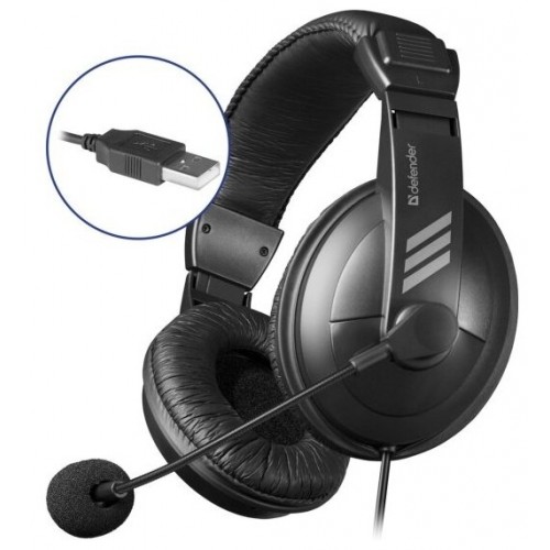Компьютерная гарнитура Defender Gryphon 750U USB (63752) (черный) 