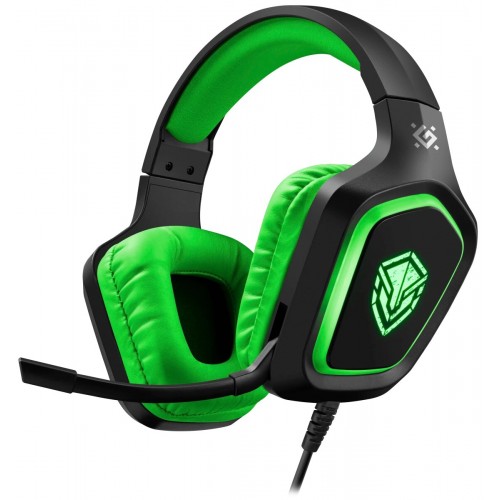 Компьютерная гарнитура Defender Hinderer (64537) (черный/зеленый) 