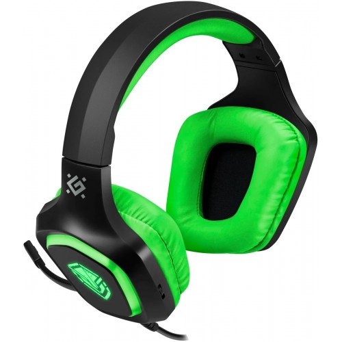 Компьютерная гарнитура Defender Hinderer (64537) (черный/зеленый) 2