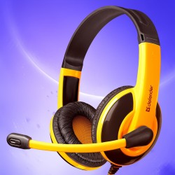 Компьютерная гарнитура Defender Warhead G-120 (64099) (черный/оранжевый)