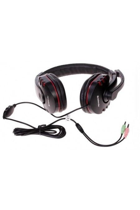 Компьютерная гарнитура Defender Warhead G-160 (64113) (черный/красный) 1
