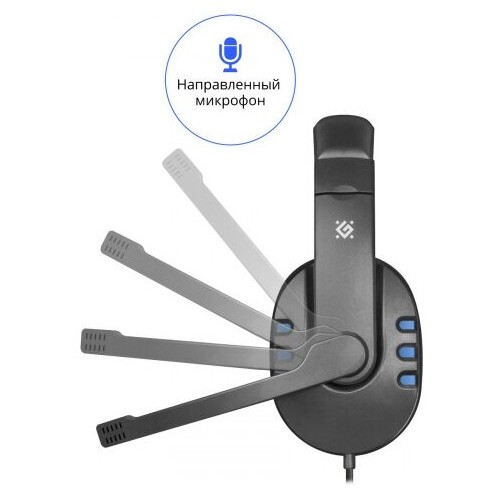 Компьютерная гарнитура Defender Warhead G-160 (64118) (черный/синий) 2