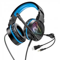 Компьютерная гарнитура HOCO W104 Drift gaming (синий/черный)