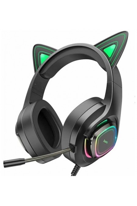 Компьютерная гарнитура Hoco W107 Cute cat (черный) 