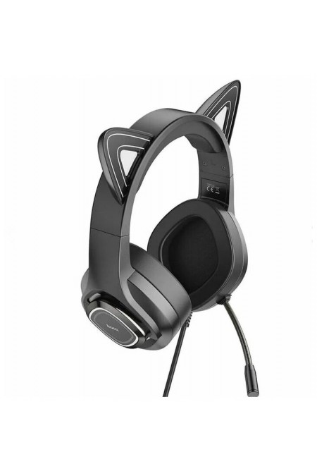 Компьютерная гарнитура Hoco W107 Cute cat (черный) 2