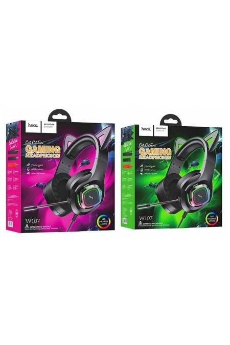 Компьютерная гарнитура Hoco W107 Cute cat (черный) 5