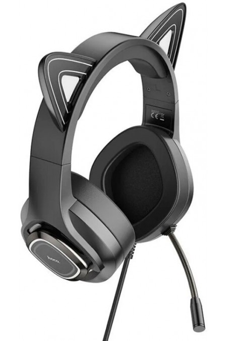 Компьютерная гарнитура Hoco W107 Cute cat (черный) 6