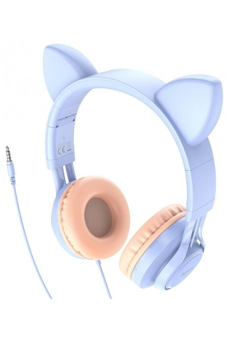 Компьютерная гарнитура Hoco W36 Cat (синий) 1