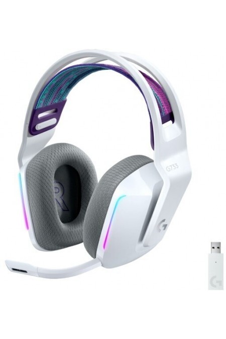 Компьютерная гарнитура Logitech G733 Lightspeed Wireless RGB Gaming Headset (981-000885) (белый) 