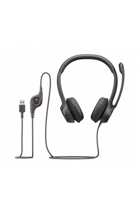Компьютерная гарнитура Logitech H390 USB (981-000803) (черный) 3
