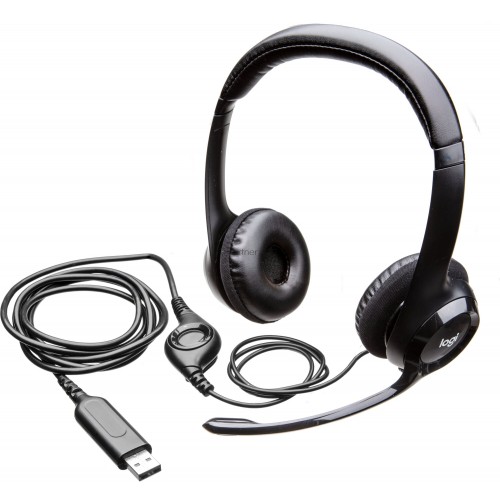 Компьютерная гарнитура Logitech H390 USB (981-000803) (черный) 6