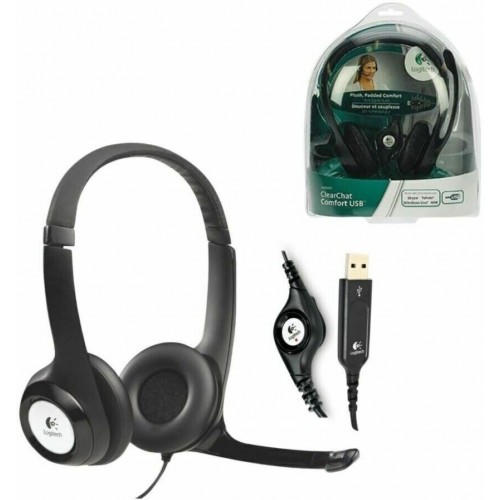 Компьютерная гарнитура Logitech H390 USB (981-000803) (черный) 9