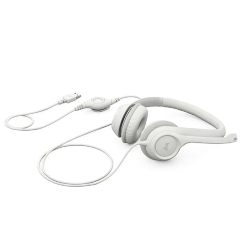 Компьютерная гарнитура Logitech Headset H390 USB (белый) 2