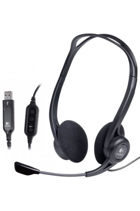 Компьютерная гарнитура Logitech PC Headset 960 USB (981-000100) (черный) 4