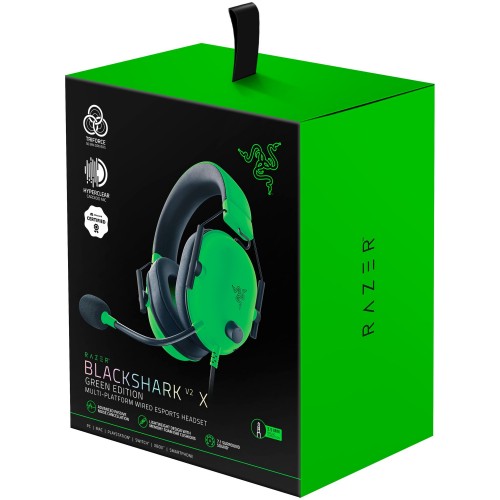 Компьютерная гарнитура Razer Blackshark V2 X (RZ04-03240600-R3M1) (зеленый/черный) 2