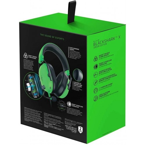 Компьютерная гарнитура Razer Blackshark V2 X (RZ04-03240600-R3M1) (зеленый/черный) 4