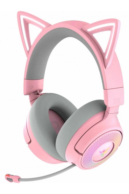 Компьютерная гарнитура Razer Kraken Kitty V3 Pro Quartz (RZ04-05170200-R3M1) (розовый/серый) 2