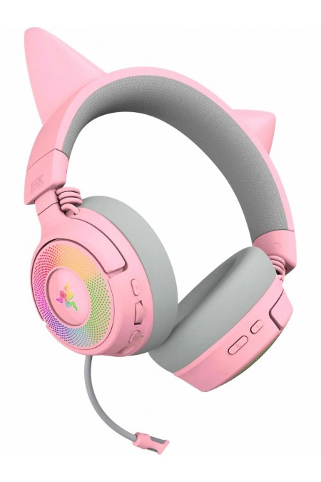 Компьютерная гарнитура Razer Kraken Kitty V3 Pro Quartz (RZ04-05170200-R3M1) (розовый/серый) 3