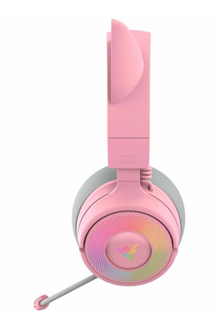 Компьютерная гарнитура Razer Kraken Kitty V3 Pro Quartz (RZ04-05170200-R3M1) (розовый/серый) 4