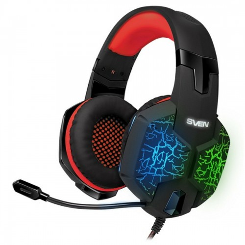 Компьютерная гарнитура SVEN AP-U988MV (SV-014780) (черный/красный) 