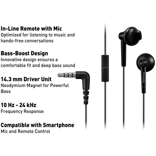 Наушники Panasonic RP-TCM55 (RP-TCM55GC-K) (черный) 5