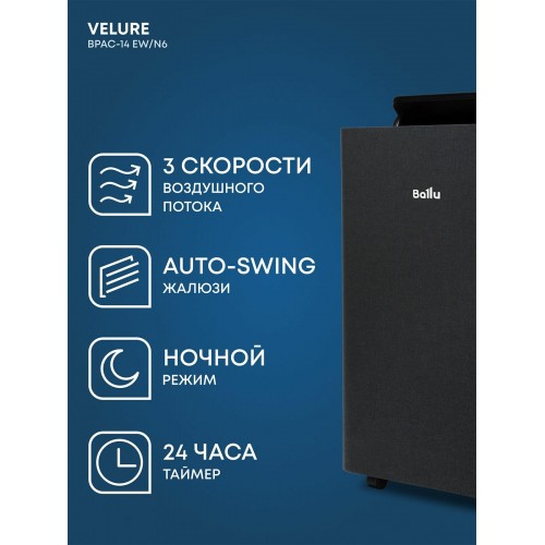 Мобильный кондиционер Ballu Velure BPAC-14 EW/N6 (черный) 4