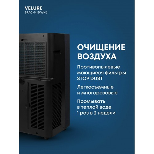 Мобильный кондиционер Ballu Velure BPAC-14 EW/N6 (черный) 5