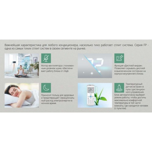 Настенная сплит-система AUX ASW-H24A4/FP-R1/AS-H24A4/FP-R1 (белый) 3