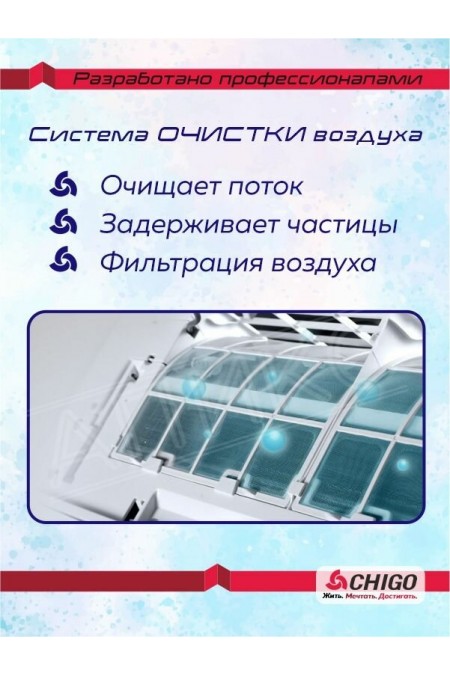 Настенная сплит-система Chigo Alba CS-25V3A-B150 Inverter (белый) 3